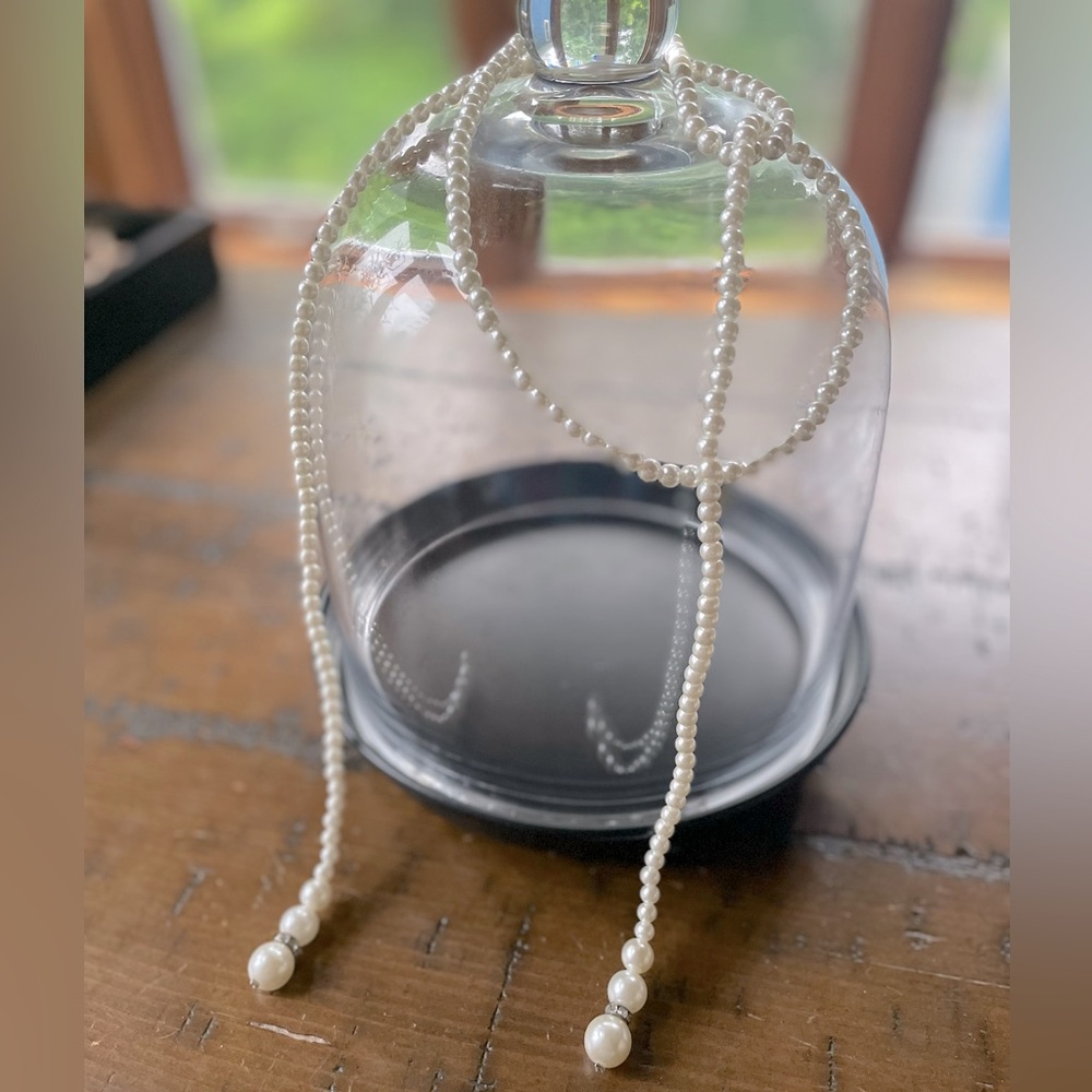 Faux Pearl String Necklace